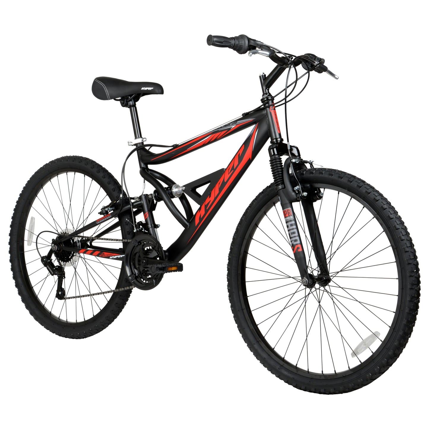 26" Shocker Mountain Bike, 26" Wheels, Adult Ages 14+, Black/Red
